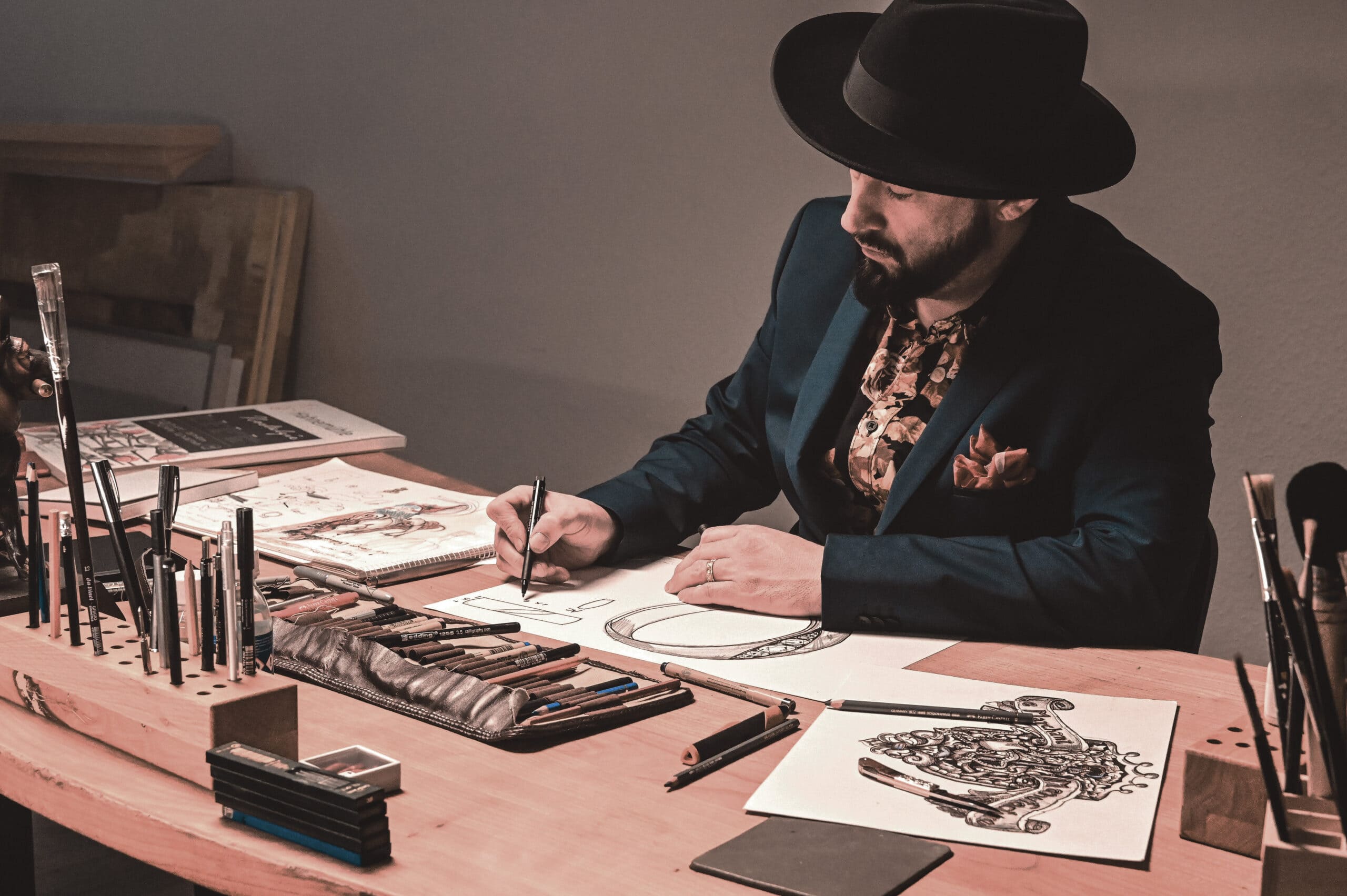 Francisco Marchant am kreativen Arbeitsplatz